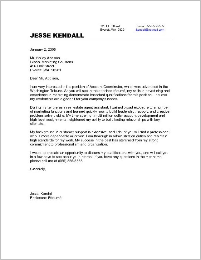 Cover Letter Examples For Career Changers Cover Letter Examples For Career Changers