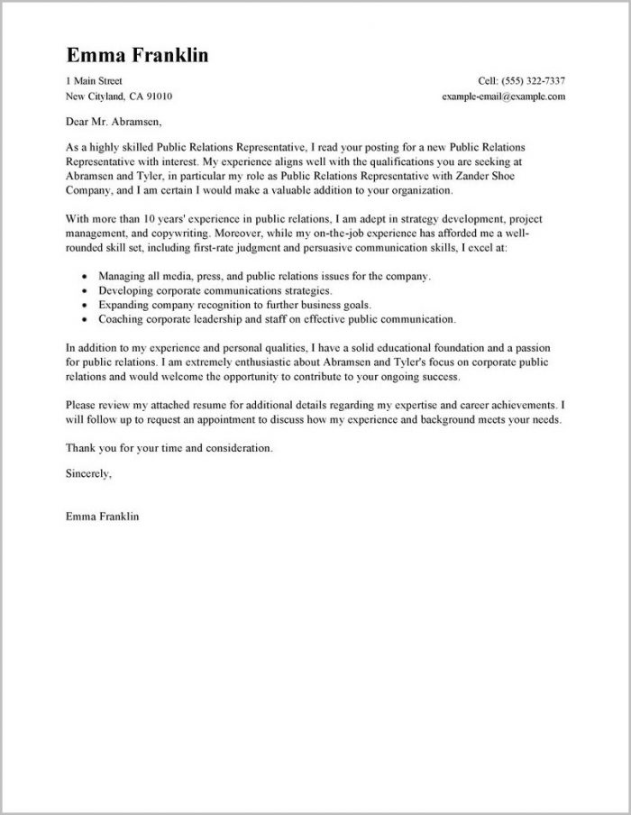 Cover Letter Examples For Career Specialist Cover Letter Examples For Career Specialist