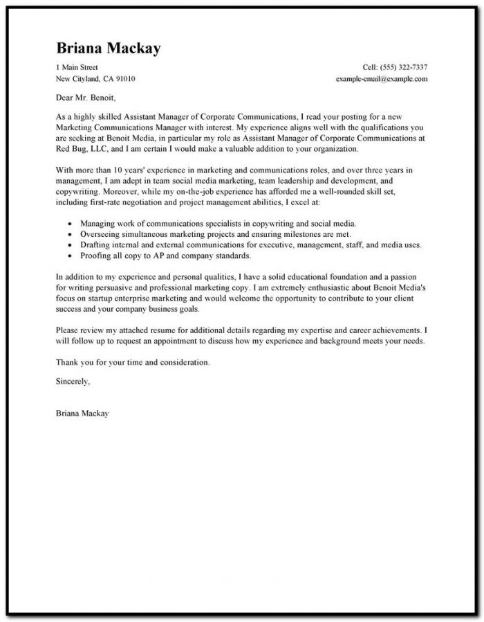 Cover Letter For A Project Planner Cover Letter For A Project Planner