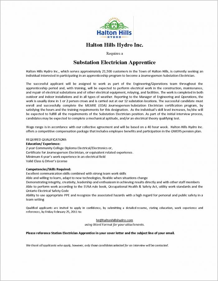 Cover Letter For Electrician Helper Cover Letter For Electrician Helper