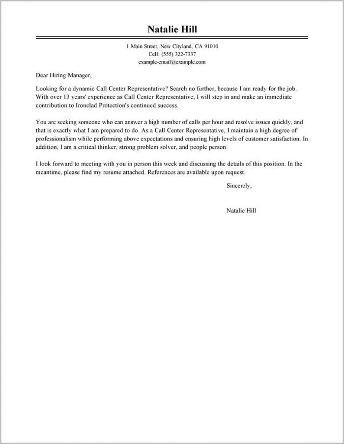 Cover Letter For Resume Customer Service Representative Cover Letter For Resume Customer Service Representative