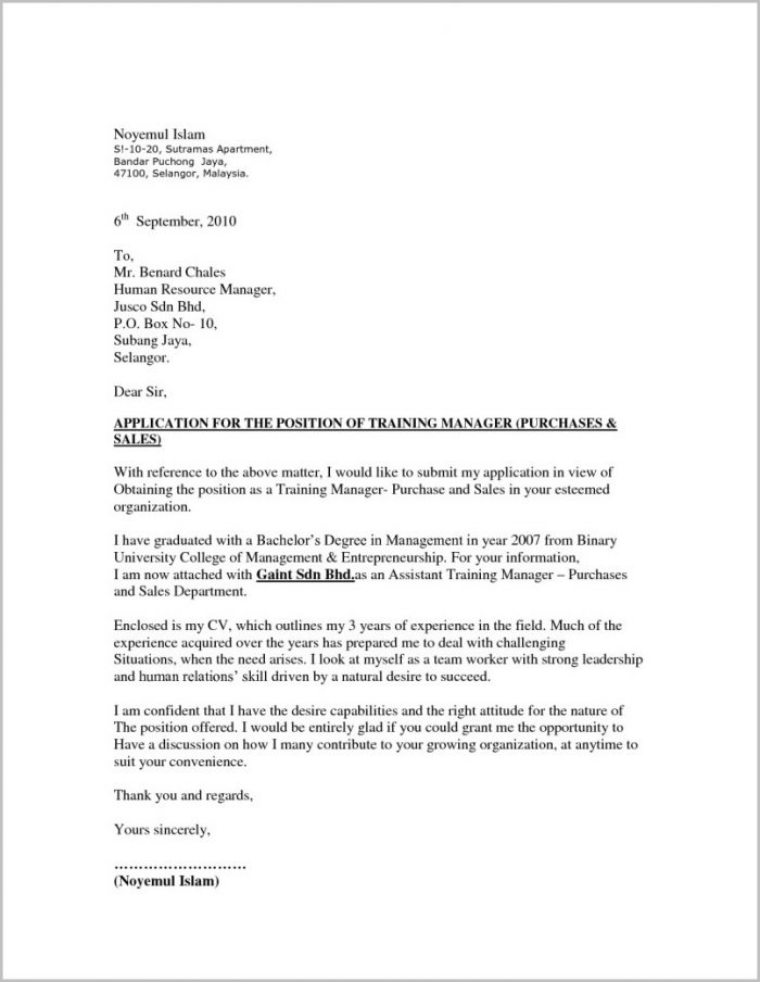 Cover Letter For Resume Sample Malaysia Cover Letter For Resume Sample Malaysia
