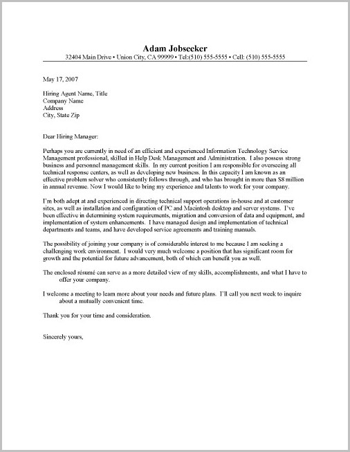 Cover Letter Help Desk Position Cover Letter Help Desk Position