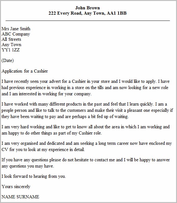 Cover Letter Resume Cashier Example Cover Letter Resume Cashier Example