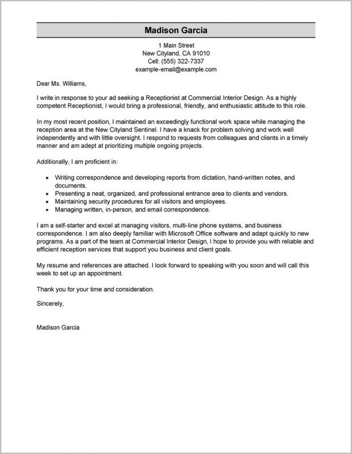 Cover Letter Sample For Job Free Cover Letter Sample For Job Free