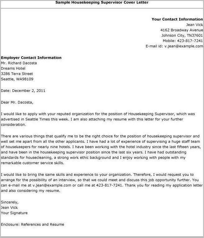 cover letter in email