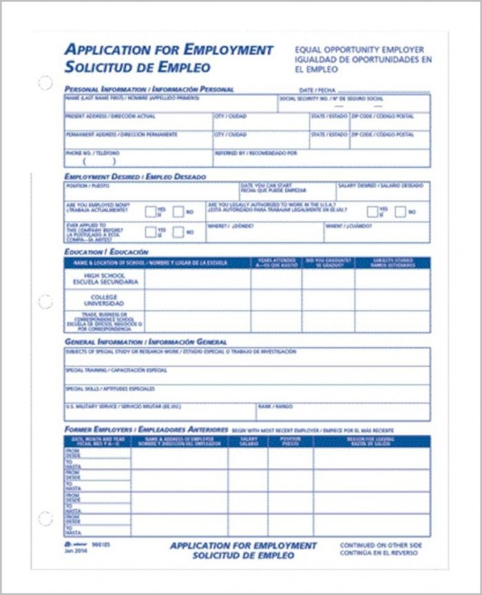 Daycare Job Application Printable Daycare Job Application Printable