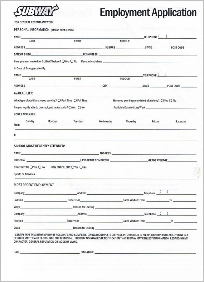 Download Free Printable Job Application Forms Online Download Free Printable Job Application Forms Online
