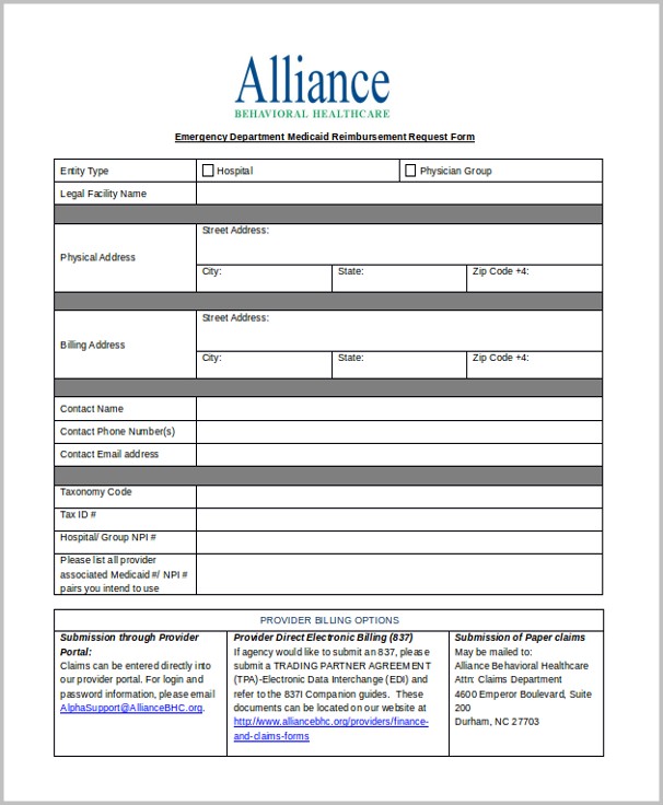 Emergency Medicaid Application Form Emergency Medicaid Application Form