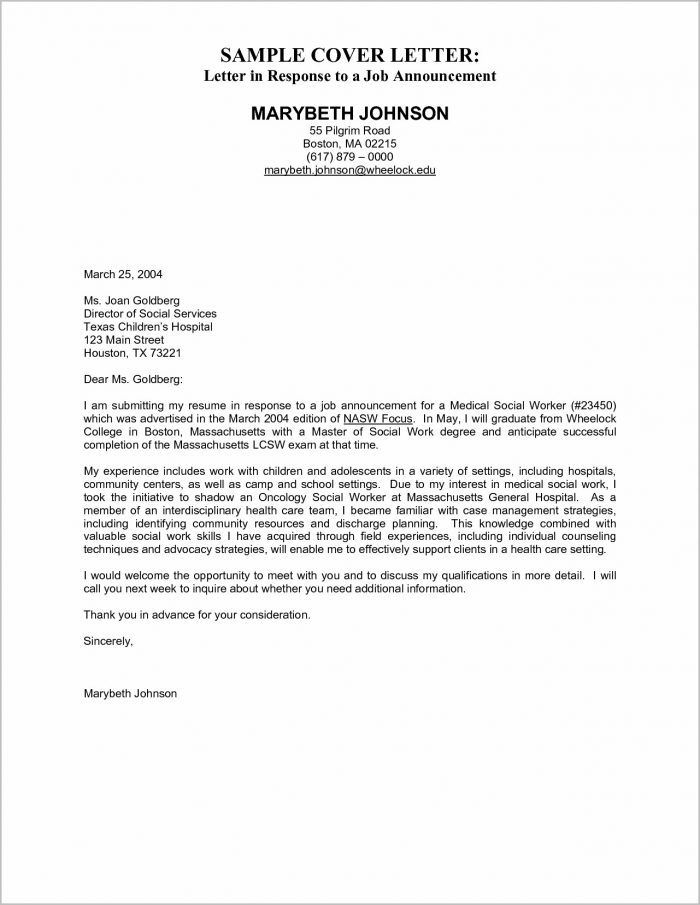 Employment Cover Letter Sample Free Employment Cover Letter Sample Free