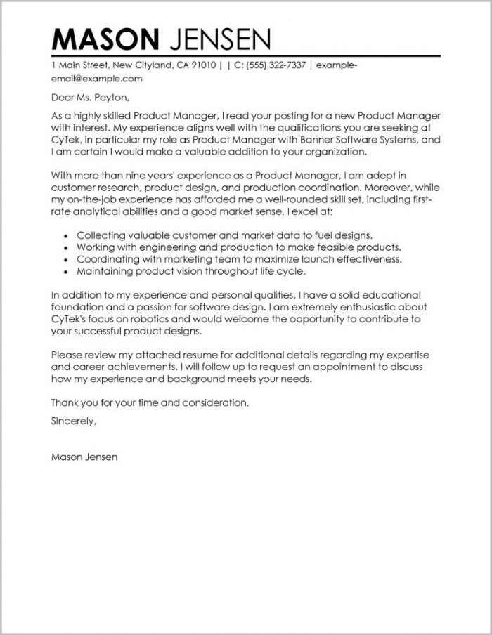Example Cover Letter For Resume Marketing Example Cover Letter For Resume Marketing