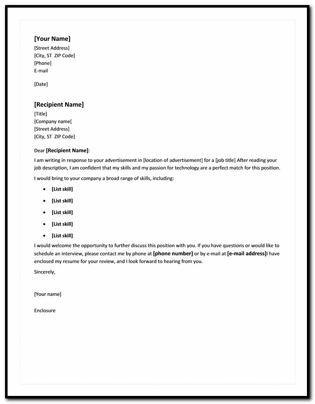 Fill In The Blank General Cover Letter Fill In The Blank General Cover Letter