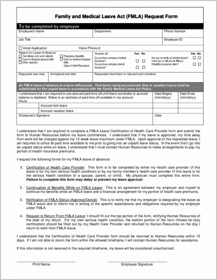 Fmla Forms Ca Fmla Forms Ca