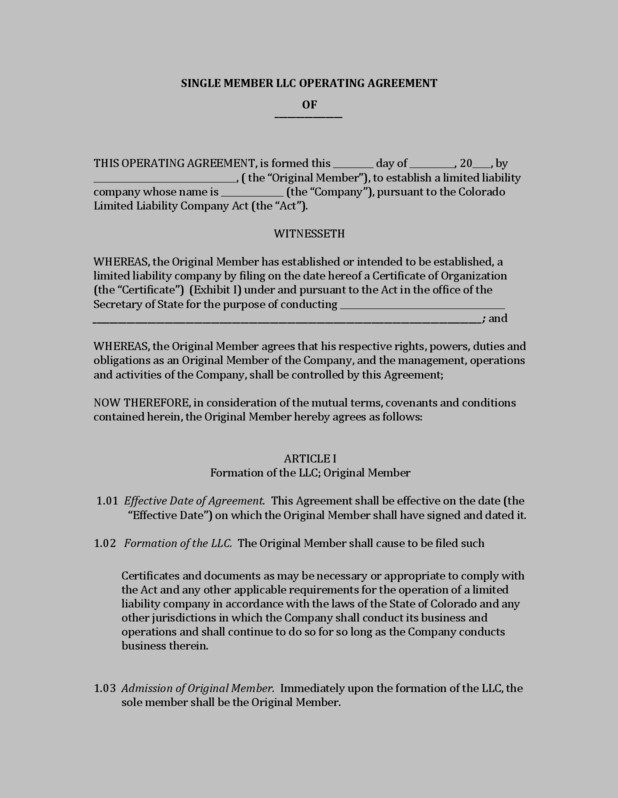 Formation Of Llc In Colorado Formation Of Llc In Colorado