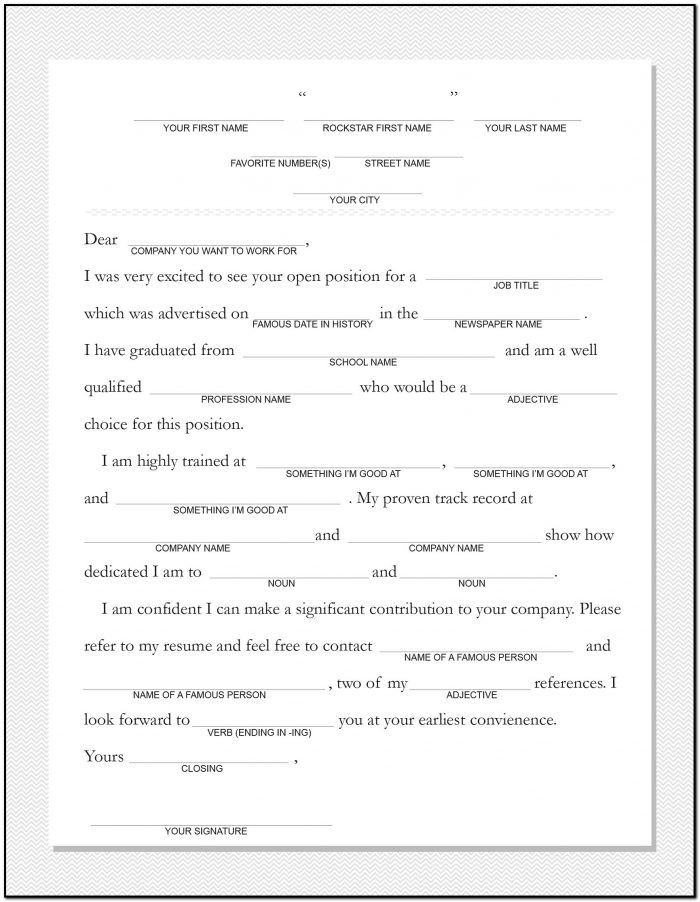 Free Fill In The Blank Cover Letter Templates Free Fill In The Blank Cover Letter Templates
