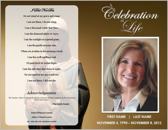 Free Funeral Program Template Free Funeral Program Template