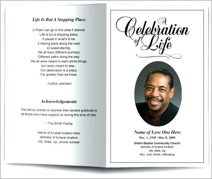 Free Funeral Program Template For Microsoft Word Free Funeral Program Template For Microsoft Word