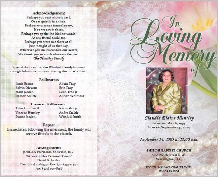 Free Funeral Program Template Microsoft Word Free Funeral Program Template Microsoft Word