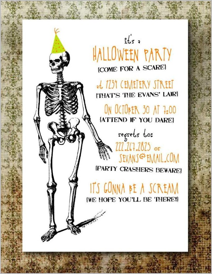Free Online Halloween Invitation Templates Free Online Halloween Invitation Templates
