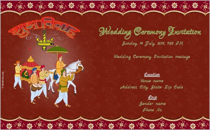 Free Online Hindu Wedding Invitation Templates Free Online Hindu Wedding Invitation Templates