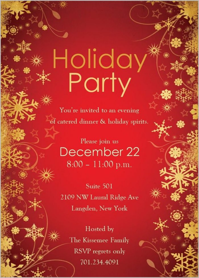Free Online Holiday Invitation Templates Free Online Holiday Invitation Templates