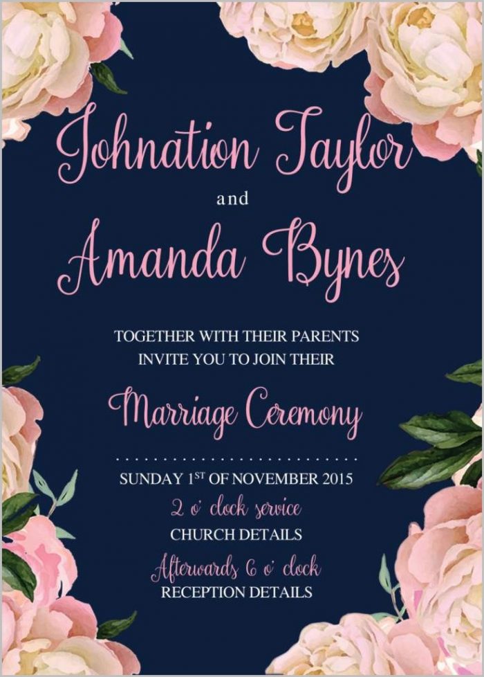Free Online Wedding Invitation Templates Printable Free Online Wedding Invitation Templates Printable