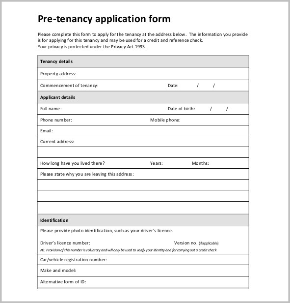 Free Printable Generic Employment Application Form Free Printable Generic Employment Application Form
