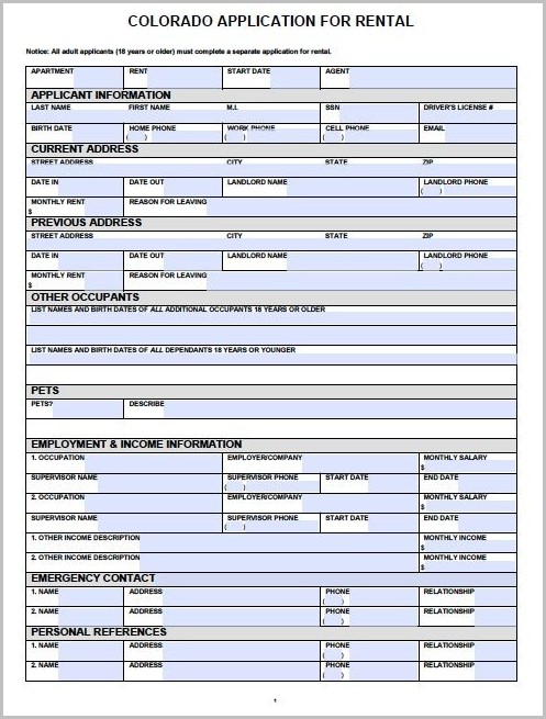 Free Printable Rental Application Form Word Free Printable Rental Application Form Word