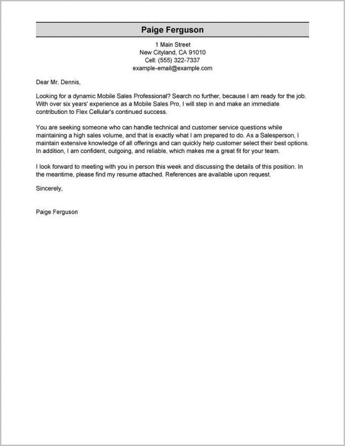 Free Professional Cover Letter Sample Free Professional Cover Letter Sample