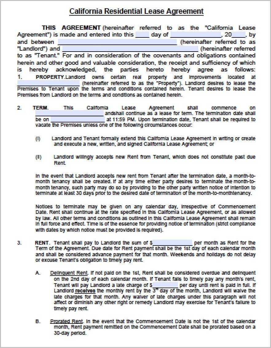 Free Residential Lease Agreement Template Word Templates 1 Resume Free Residential Lease Agreement Template Word