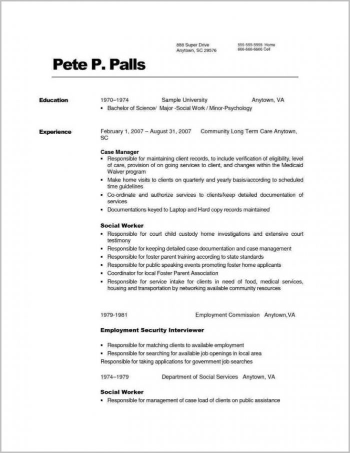 Free Resume Template For Long Term Employment Free Resume Template For Long Term Employment