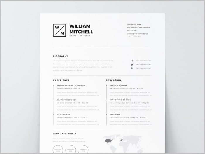 Free Resume Template Minimalist Free Resume Template Minimalist