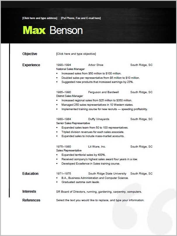 Free Resume Template Open Office Free Resume Template Open Office