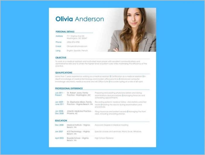 Free Resume Template With Photo Insert Free Resume Template With Photo Insert