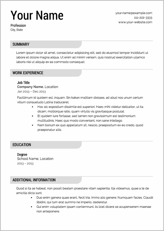 Free Resume Template With Photo Free Resume Template With Photo