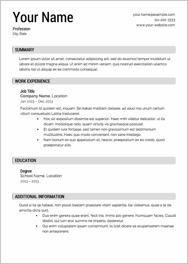 Free Resume Templates To Use Free Resume Templates To Use