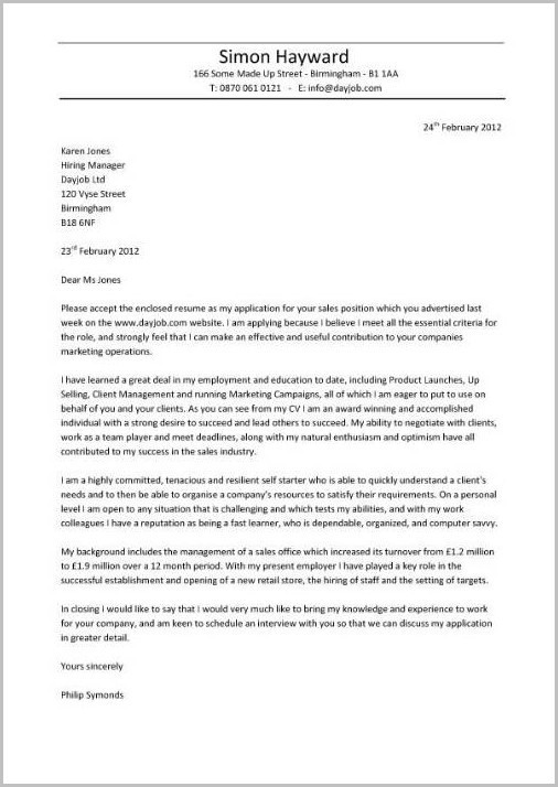 Free Sample Cover Letter For Employment Free Sample Cover Letter For Employment