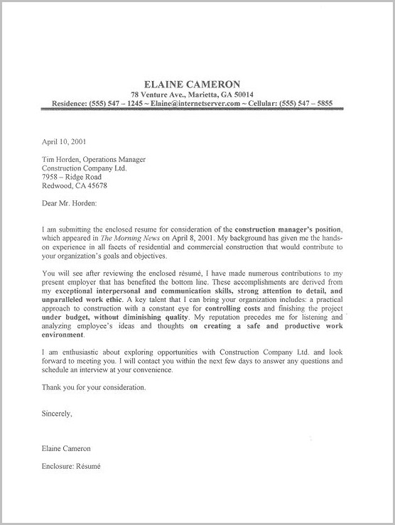 Free Sample Cover Letters For Resumes Examples Free Sample Cover Letters For Resumes Examples