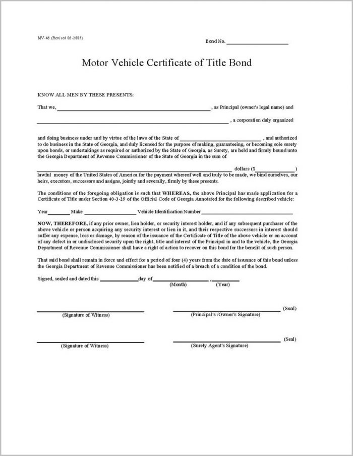 Ga Auto Lien Release Form Ga Auto Lien Release Form