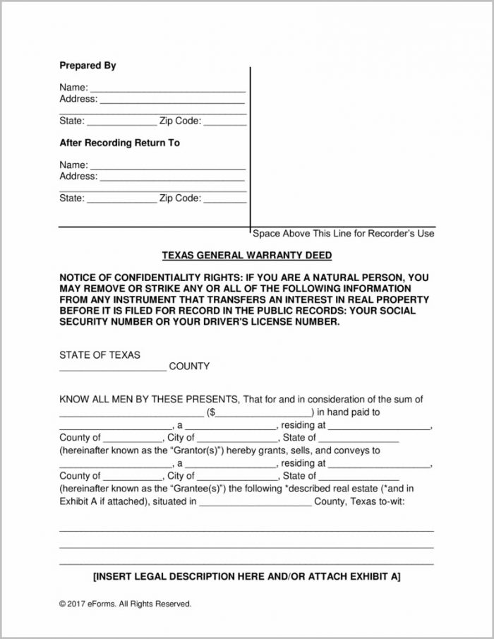 General Warranty Deed Form General Warranty Deed Form