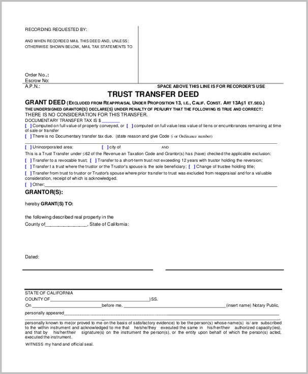 Grant Deed Form California Free Grant Deed Form California Free