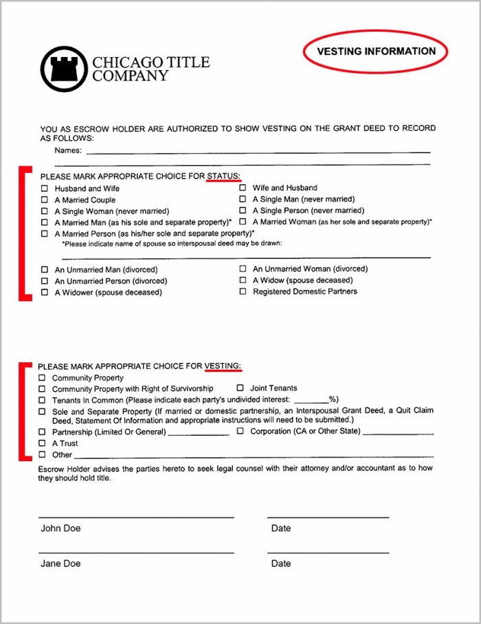 Grant Deed Form Chicago Title Grant Deed Form Chicago Title