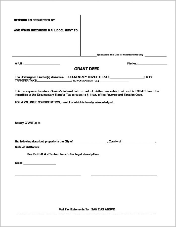 Grant Deed Form First American Title Grant Deed Form First American Title