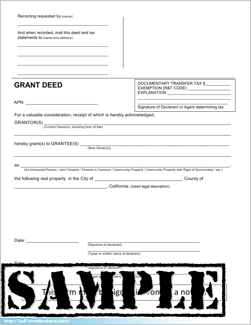 Grant Deed Form Pdf Templates 1 Resume Examples Grant Deed Form Pdf