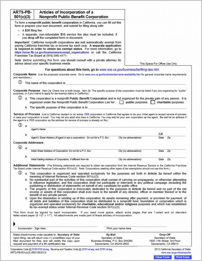 How To Form A 501c3 In California How To Form A 501c3 In California