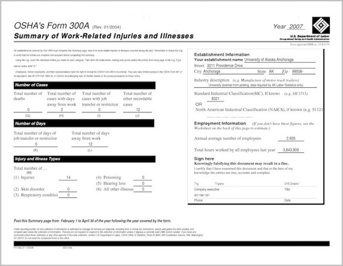 Instructions For Osha Form 300ab Instructions For Osha Form 300ab