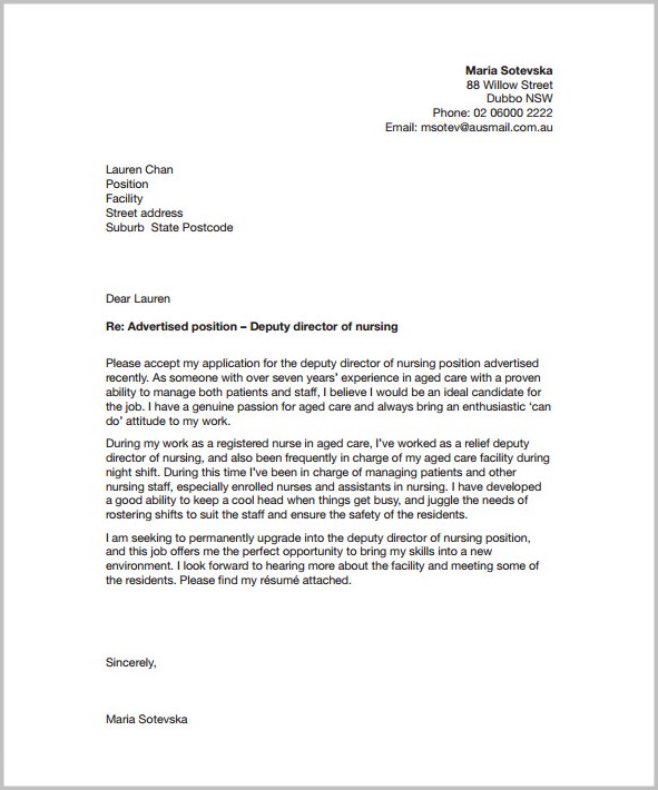 Job Application Cover Letter Free Sample Australia Job Application Cover Letter Free Sample Australia
