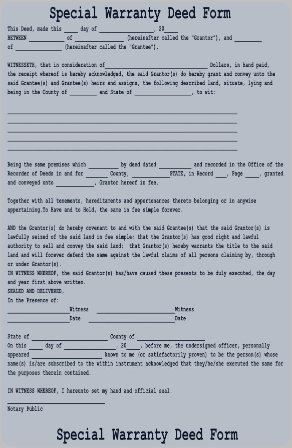 Kansas General Warranty Deed Form Kansas General Warranty Deed Form
