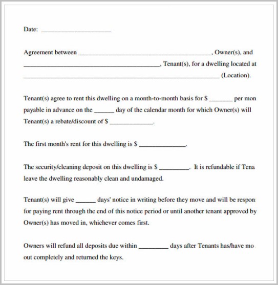 Lease Agreement Format In Word Lease Agreement Format In Word