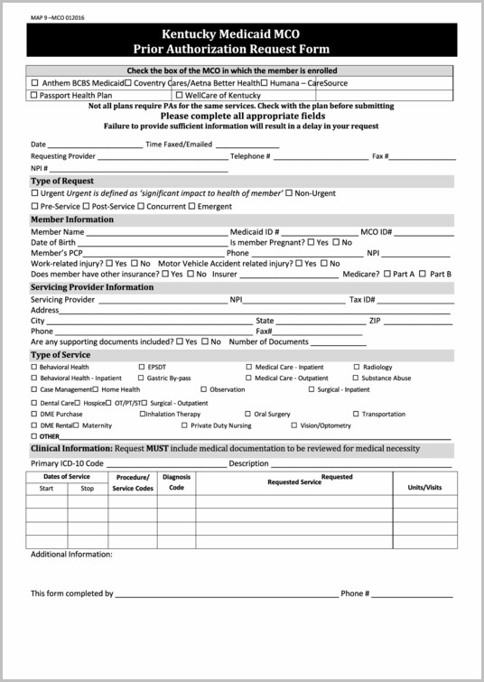 Medicaid Application Form Kentucky Medicaid Application Form Kentucky